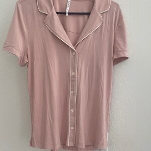 Soma Mauve Button-Up Pajama Top